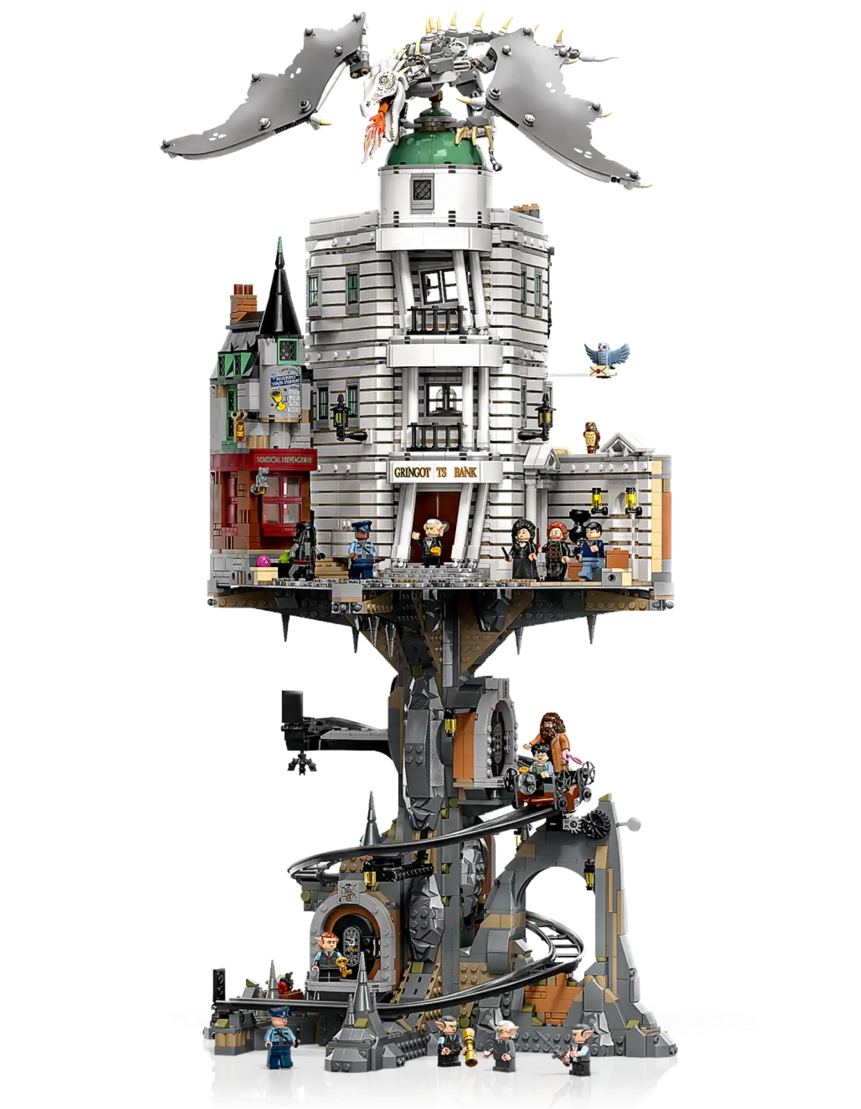 The Lego Gringotts Bank, assembled in its full glory