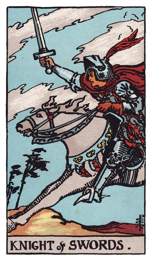 Pamela Colman Smith's Knight of Swords